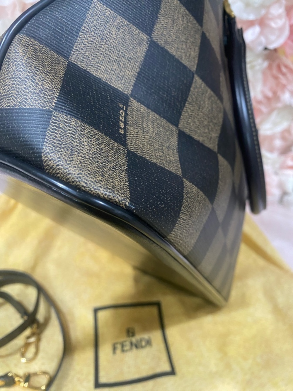 Fendi Pequin Check Dome Bag - Picture 6 of 10
